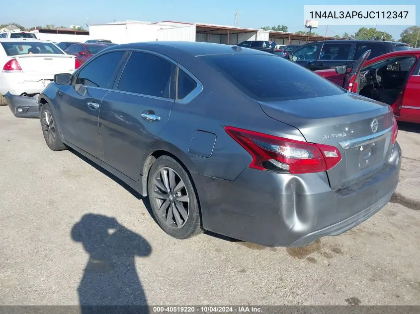 2018 Nissan Altima 2.5 Sv VIN: 1N4AL3AP6JC112347 Lot: 40519220