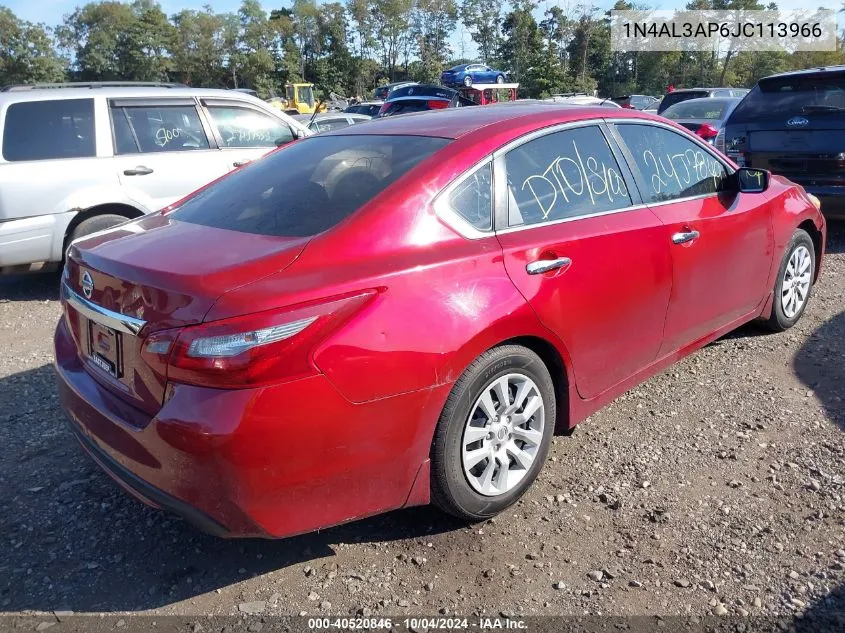 2018 Nissan Altima 2.5 S VIN: 1N4AL3AP6JC113966 Lot: 40520846