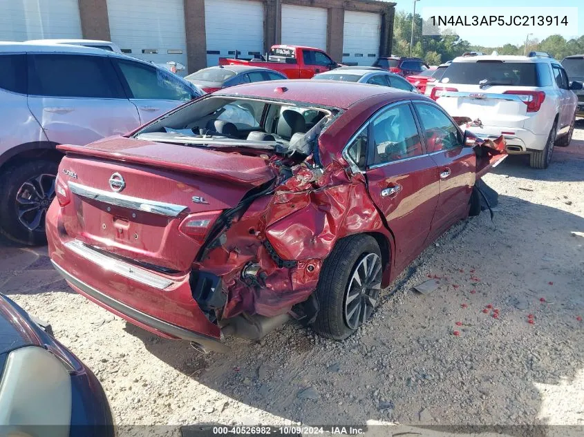 2018 Nissan Altima 2.5 Sl VIN: 1N4AL3AP5JC213914 Lot: 40526982