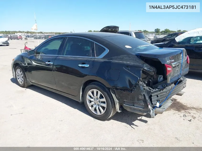 2018 Nissan Altima 2.5 S VIN: 1N4AL3AP5JC473181 Lot: 40614637