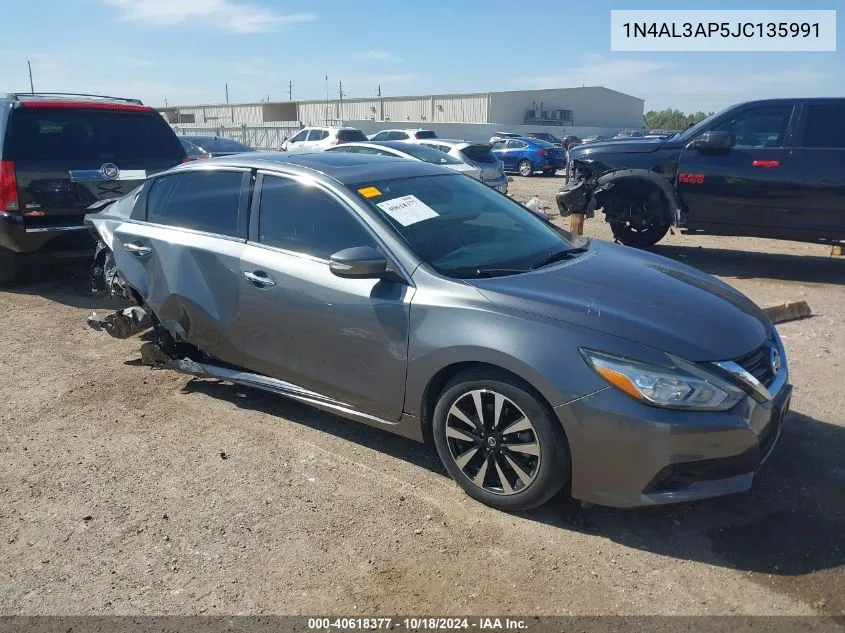 2018 Nissan Altima 2.5 Sv VIN: 1N4AL3AP5JC135991 Lot: 40618377