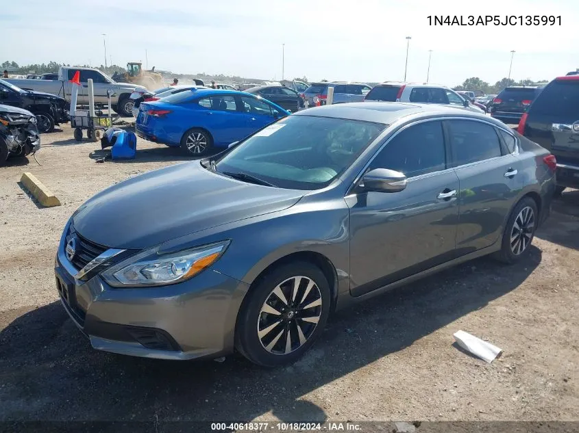 2018 Nissan Altima 2.5 Sv VIN: 1N4AL3AP5JC135991 Lot: 40618377