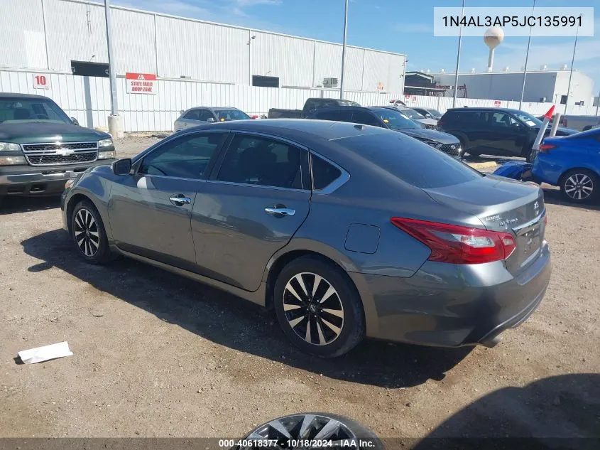 2018 Nissan Altima 2.5 Sv VIN: 1N4AL3AP5JC135991 Lot: 40618377