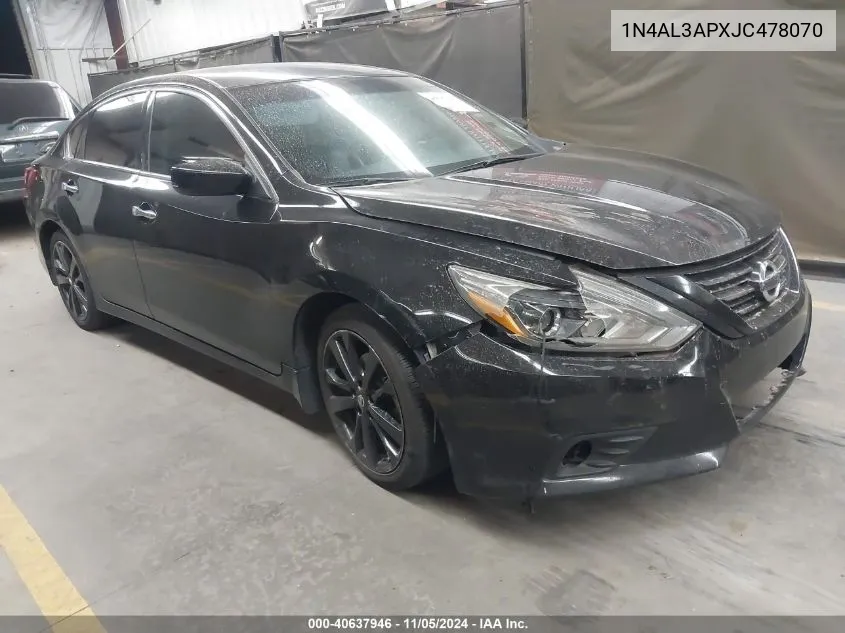 2018 Nissan Altima 2.5 Sr VIN: 1N4AL3APXJC478070 Lot: 40637946