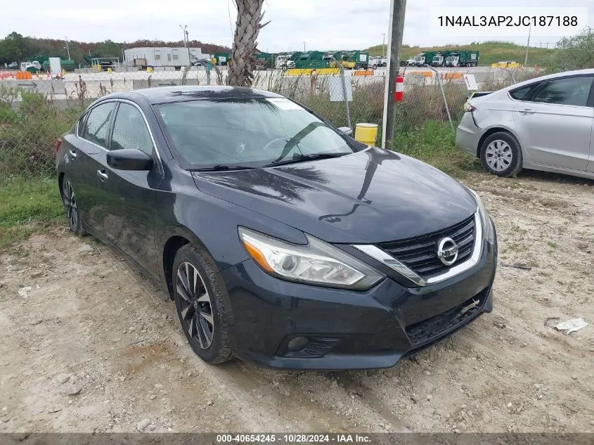 2018 Nissan Altima 2.5 Sv VIN: 1N4AL3AP2JC187188 Lot: 40654245