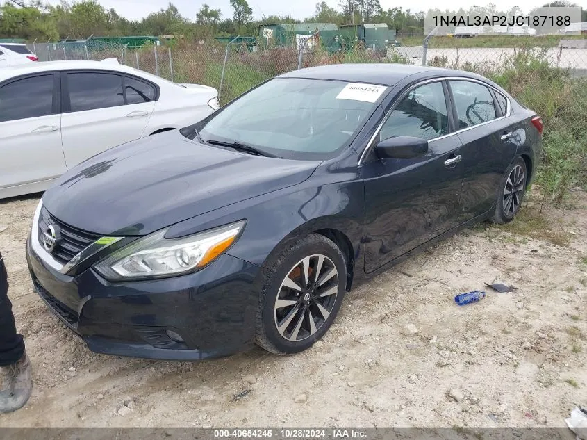 2018 Nissan Altima 2.5 Sv VIN: 1N4AL3AP2JC187188 Lot: 40654245