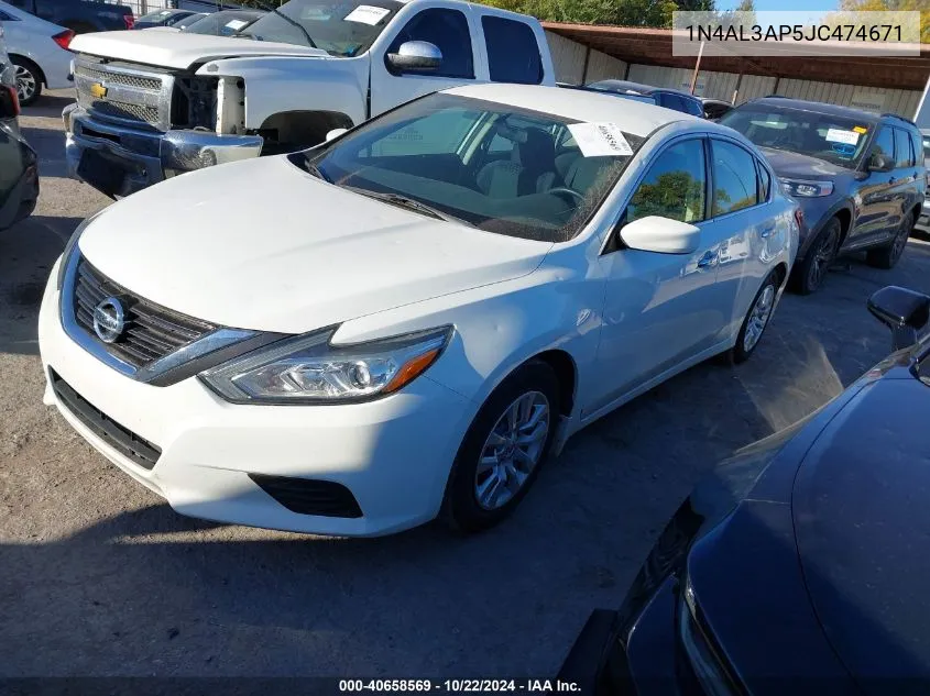 2018 Nissan Altima 2.5 S VIN: 1N4AL3AP5JC474671 Lot: 40658569