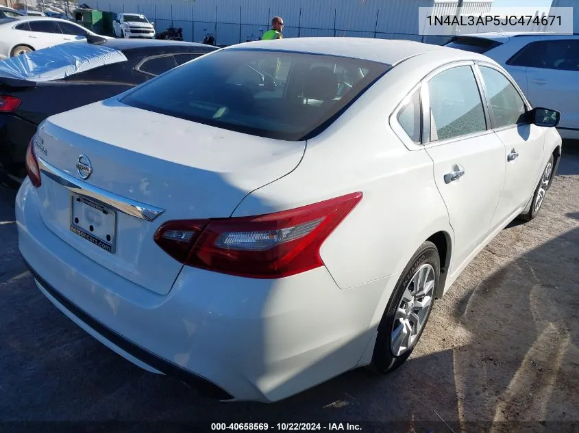 2018 Nissan Altima 2.5 S VIN: 1N4AL3AP5JC474671 Lot: 40658569