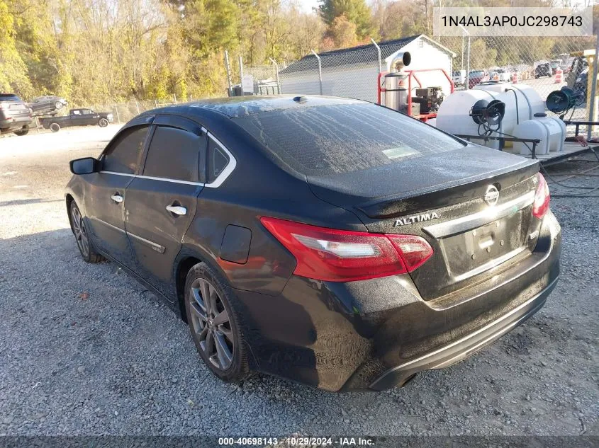 2018 Nissan Altima 2.5 Sr VIN: 1N4AL3AP0JC298743 Lot: 40698143