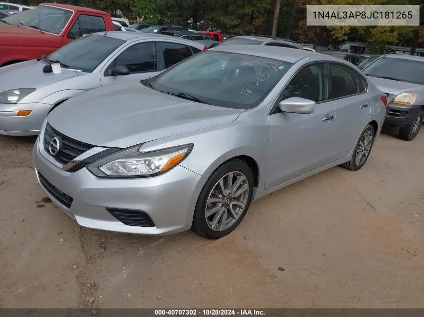 2018 Nissan Altima 2.5 S VIN: 1N4AL3AP8JC181265 Lot: 40707302