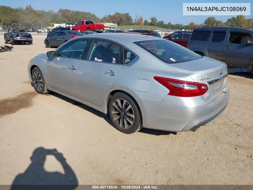 2018 Nissan Altima 2.5 Sv VIN: 1N4AL3AP6JC108069 Lot: 40715530