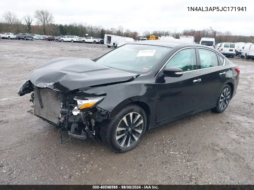 2018 Nissan Altima 2.5 Sl VIN: 1N4AL3AP5JC171941 Lot: 40746761