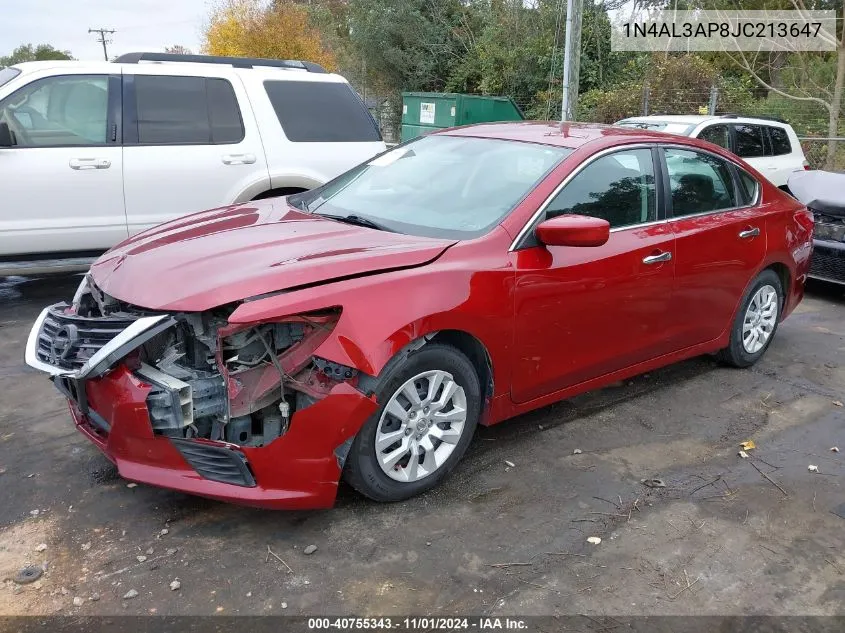 2018 Nissan Altima 2.5 S VIN: 1N4AL3AP8JC213647 Lot: 40755343