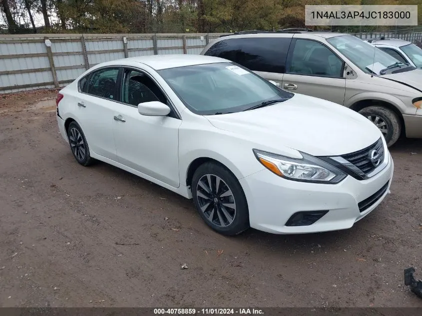 2018 Nissan Altima 2.5 Sv VIN: 1N4AL3AP4JC183000 Lot: 40758859