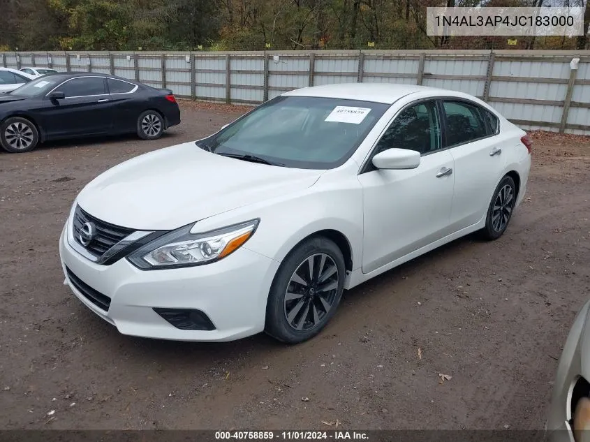 2018 Nissan Altima 2.5 Sv VIN: 1N4AL3AP4JC183000 Lot: 40758859