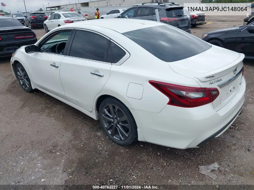 2018 Nissan Altima 2.5 Sr VIN: 1N4AL3AP9JC148064 Lot: 40762227