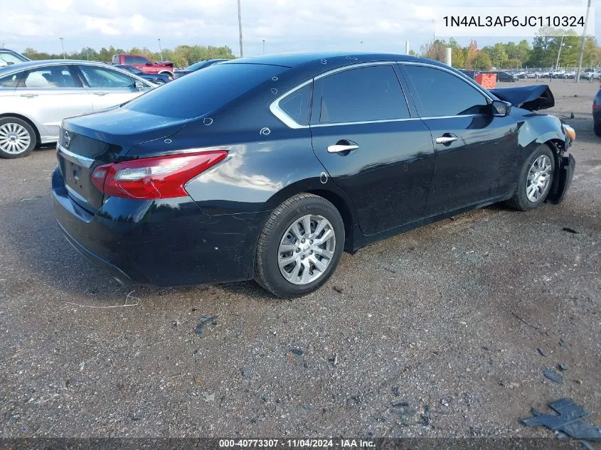 2018 Nissan Altima 2.5 S VIN: 1N4AL3AP6JC110324 Lot: 40773307