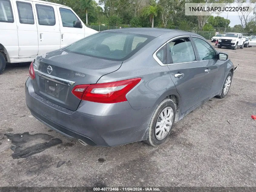 2018 Nissan Altima 2.5 S VIN: 1N4AL3AP3JC220957 Lot: 40773466