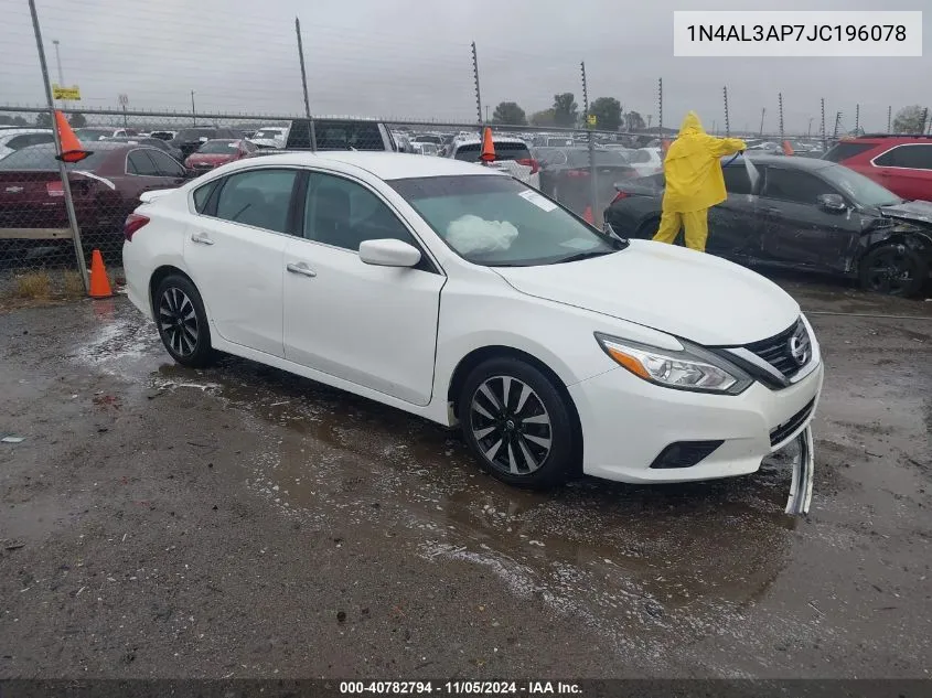 2018 Nissan Altima 2.5 Sv VIN: 1N4AL3AP7JC196078 Lot: 40782794