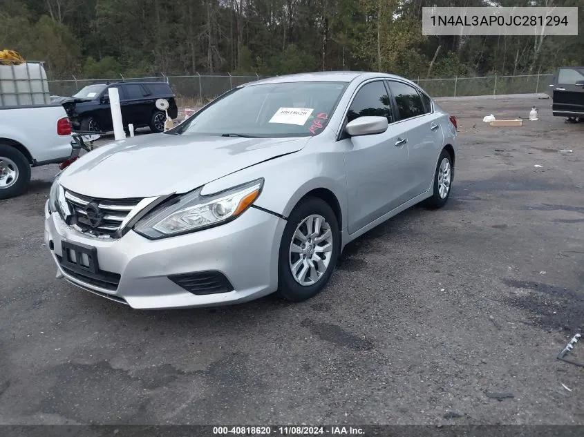 2018 Nissan Altima 2.5 S VIN: 1N4AL3AP0JC281294 Lot: 40818620