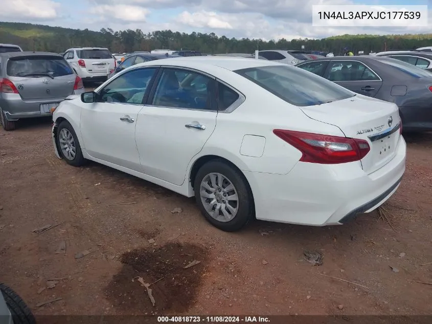 2018 Nissan Altima 2.5 S VIN: 1N4AL3APXJC177539 Lot: 40818723