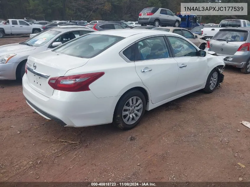 2018 Nissan Altima 2.5 S VIN: 1N4AL3APXJC177539 Lot: 40818723