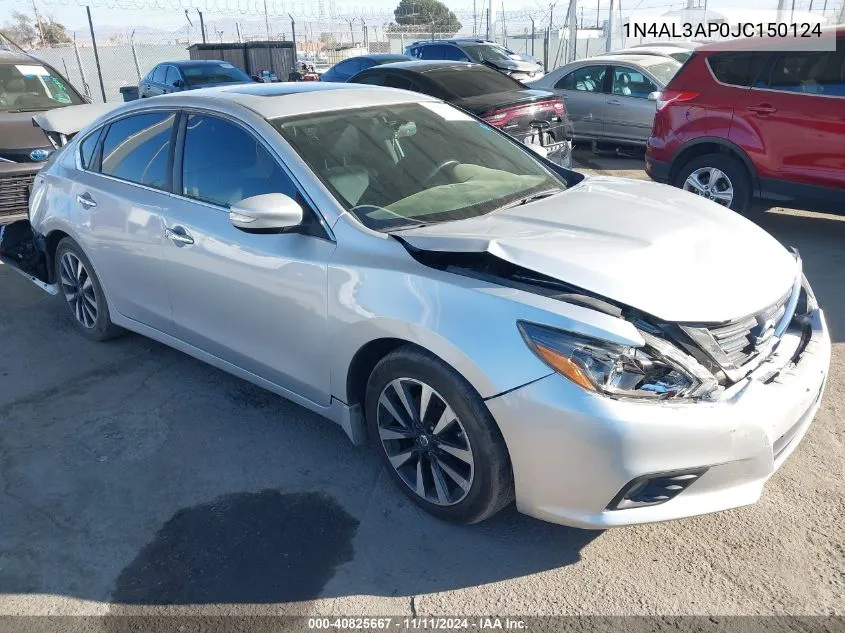 2018 Nissan Altima 2.5 Sl VIN: 1N4AL3AP0JC150124 Lot: 40825667