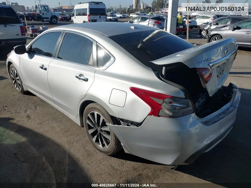 2018 Nissan Altima 2.5 Sl VIN: 1N4AL3AP0JC150124 Lot: 40825667