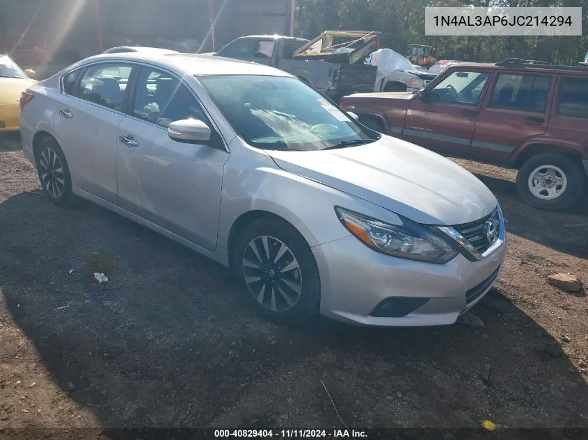 2018 Nissan Altima 2.5/S/Sv/Sl/Sr VIN: 1N4AL3AP6JC214294 Lot: 40829404