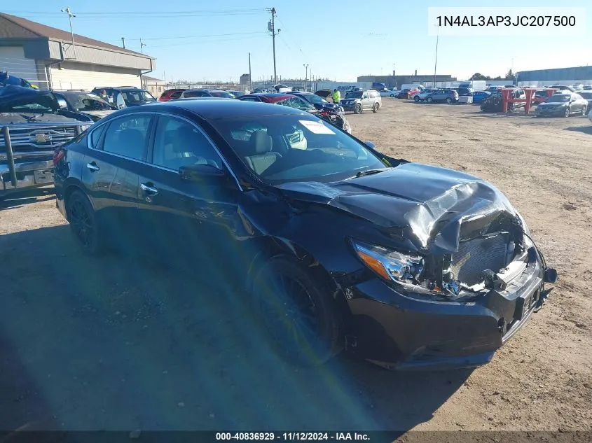 2018 Nissan Altima 2.5 Sv VIN: 1N4AL3AP3JC207500 Lot: 40836929