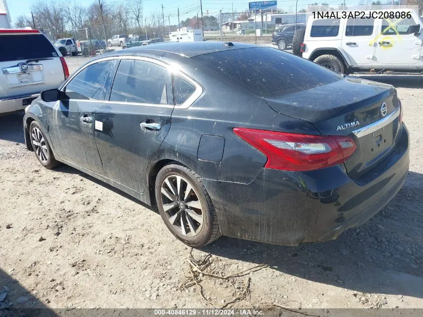 2018 Nissan Altima 2.5 Sv VIN: 1N4AL3AP2JC208086 Lot: 40846129