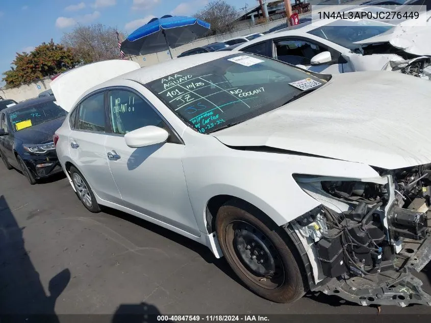 2018 Nissan Altima 2.5 S VIN: 1N4AL3AP0JC276449 Lot: 40847549