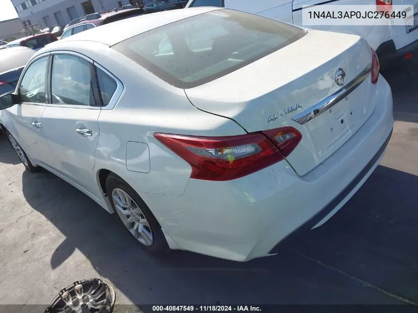 2018 Nissan Altima 2.5 S VIN: 1N4AL3AP0JC276449 Lot: 40847549