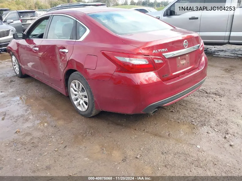 2018 Nissan Altima 2.5 S VIN: 1N4AL3APLJC104253 Lot: 40875068