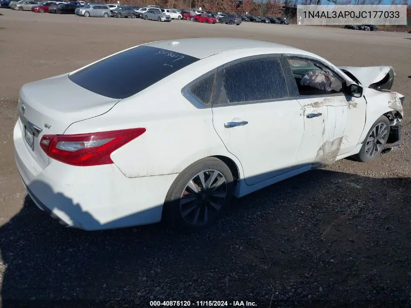 2018 Nissan Altima 2.5 Sv VIN: 1N4AL3AP0JC177033 Lot: 40875120