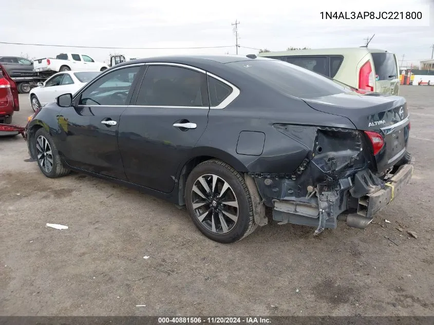 2018 Nissan Altima 2.5 Sl VIN: 1N4AL3AP8JC221800 Lot: 40881506