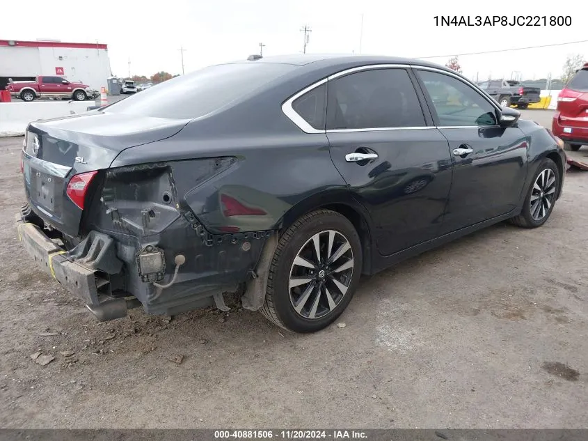 2018 Nissan Altima 2.5 Sl VIN: 1N4AL3AP8JC221800 Lot: 40881506