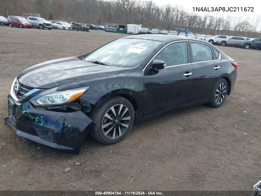 2018 Nissan Altima 2.5 Sv VIN: 1N4AL3AP8JC211672 Lot: 40904164