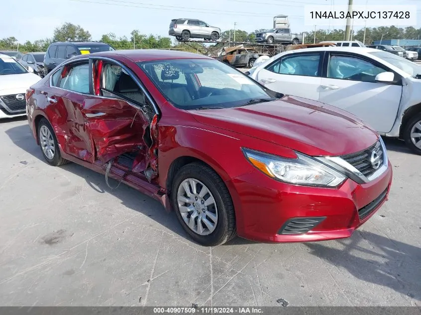 2018 Nissan Altima 2.5 S VIN: 1N4AL3APXJC137428 Lot: 40907509