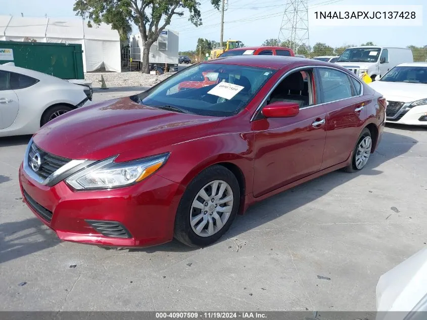 2018 Nissan Altima 2.5 S VIN: 1N4AL3APXJC137428 Lot: 40907509