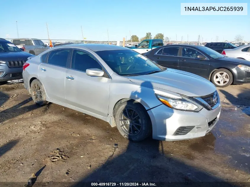 2018 Nissan Altima 2.5 S VIN: 1N4AL3AP6JC265939 Lot: 40916729