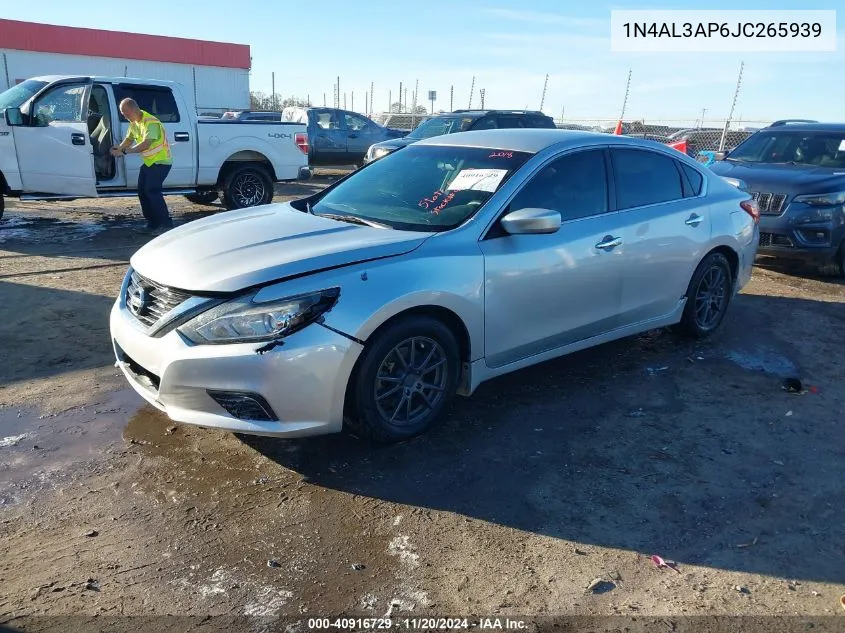 2018 Nissan Altima 2.5 S VIN: 1N4AL3AP6JC265939 Lot: 40916729