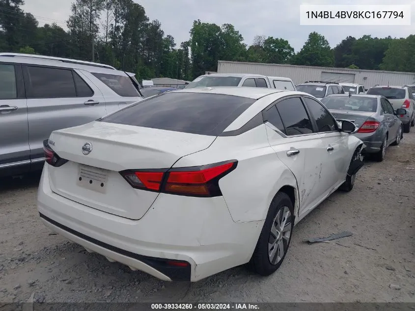 2019 Nissan Altima 2.5 S VIN: 1N4BL4BV8KC167794 Lot: 39334260