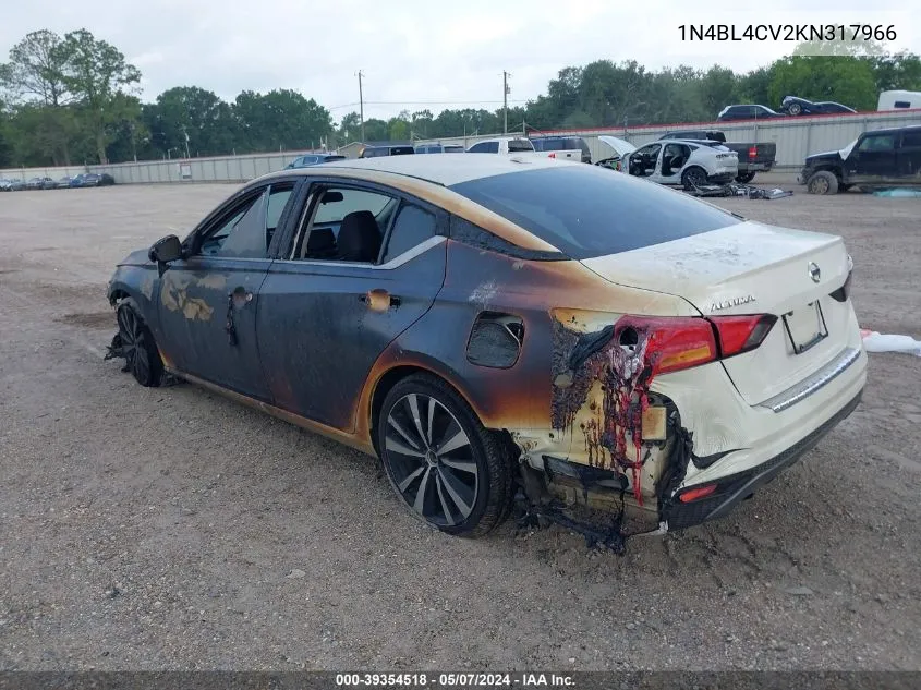 2019 Nissan Altima 2.5 Sr VIN: 1N4BL4CV2KN317966 Lot: 39354518