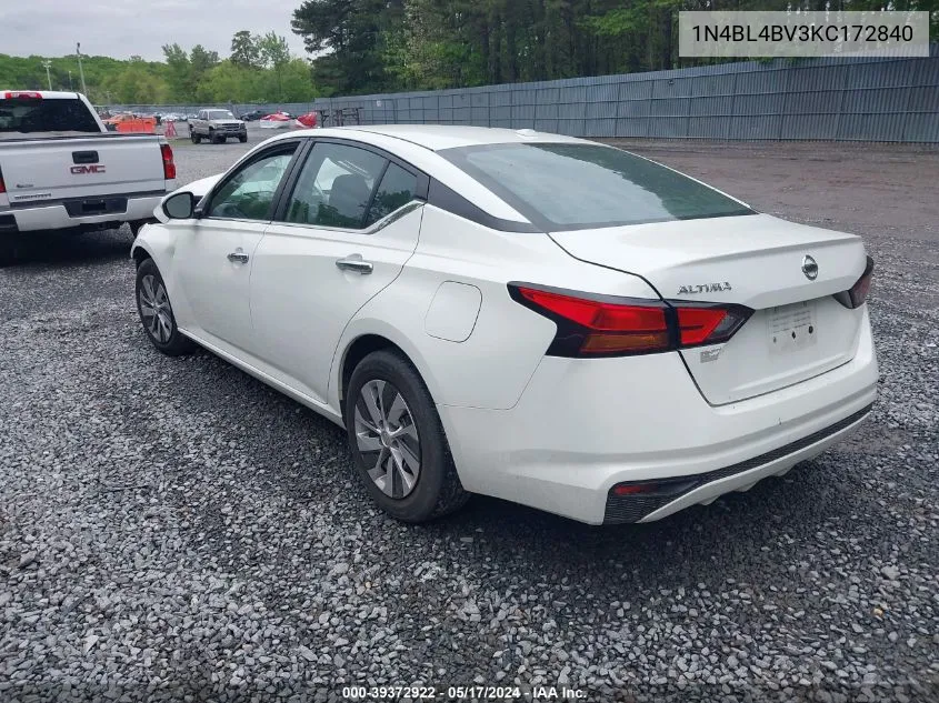 2019 Nissan Altima 2.5 S VIN: 1N4BL4BV3KC172840 Lot: 39372922