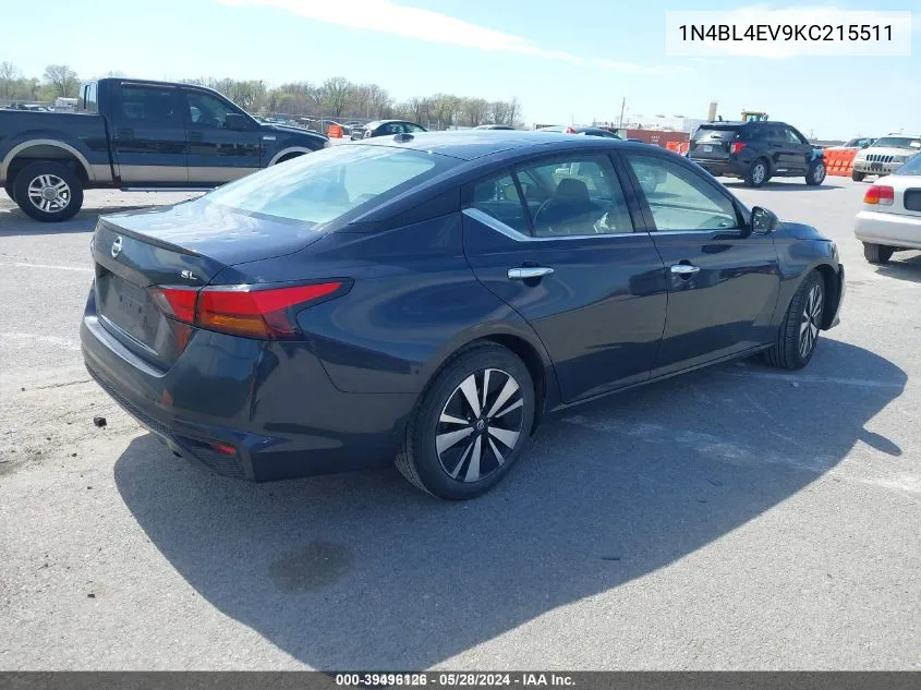 1N4BL4EV9KC215511 2019 Nissan Altima 2.5 Sl