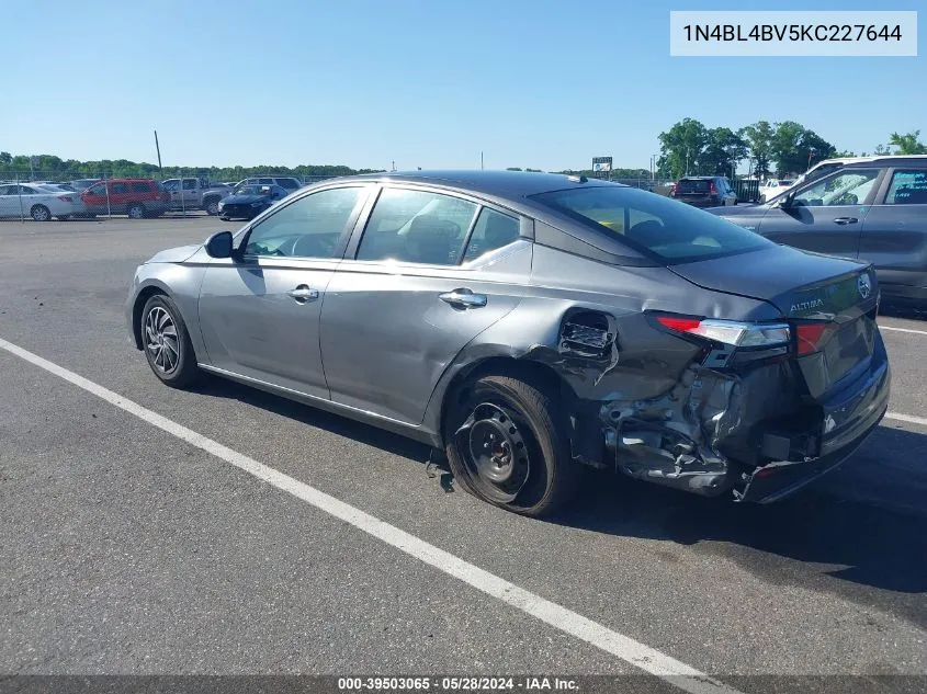 2019 Nissan Altima 2.5 S VIN: 1N4BL4BV5KC227644 Lot: 39503065