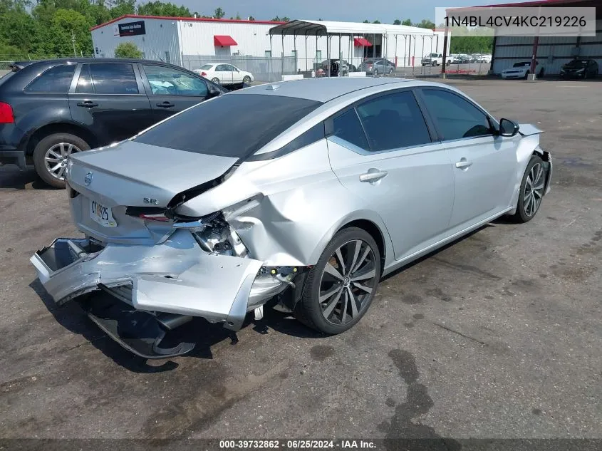 2019 Nissan Altima 2.5 Sr VIN: 1N4BL4CV4KC219226 Lot: 39732862