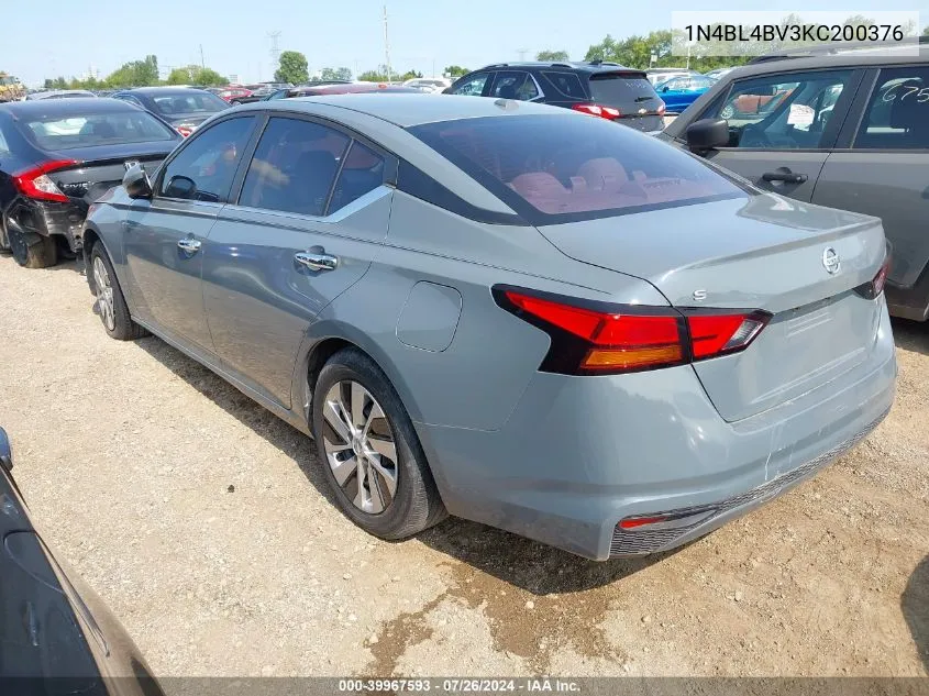 2019 Nissan Altima 2.5 S VIN: 1N4BL4BV3KC200376 Lot: 39967593