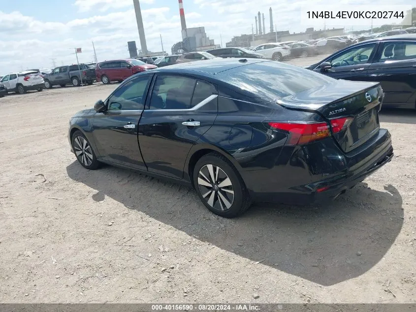 2019 Nissan Altima 2.5 Sl VIN: 1N4BL4EV0KC202744 Lot: 40156590